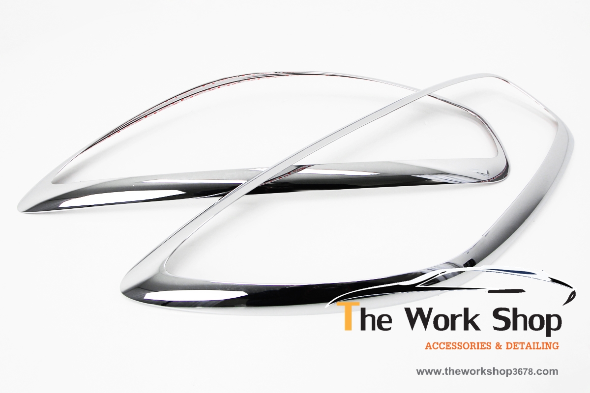 Head Lamp Garnish / Chrome Head Lamp Cover for Picanta ( โครเมี่ยมแต่งไฟคู่หน้า )