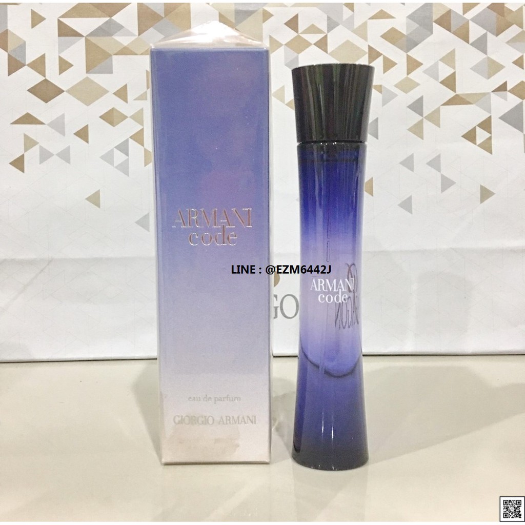 น้ำหอมแท้ GIORGIO ARMANI CODE FOR WOMEN EAU DE PARFUM SPRAY 75 ML ของใหม่ กล่องซีล เหมือนกับห้าง