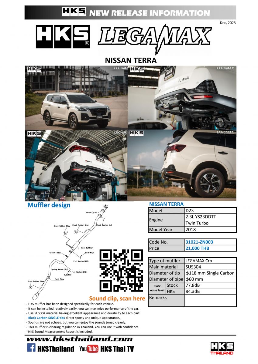 ท่อ HKS ใส่ NISSAN TERRA มาแล้วว ใหม่ล่าสุด ราคาพิเศษที่STEP9