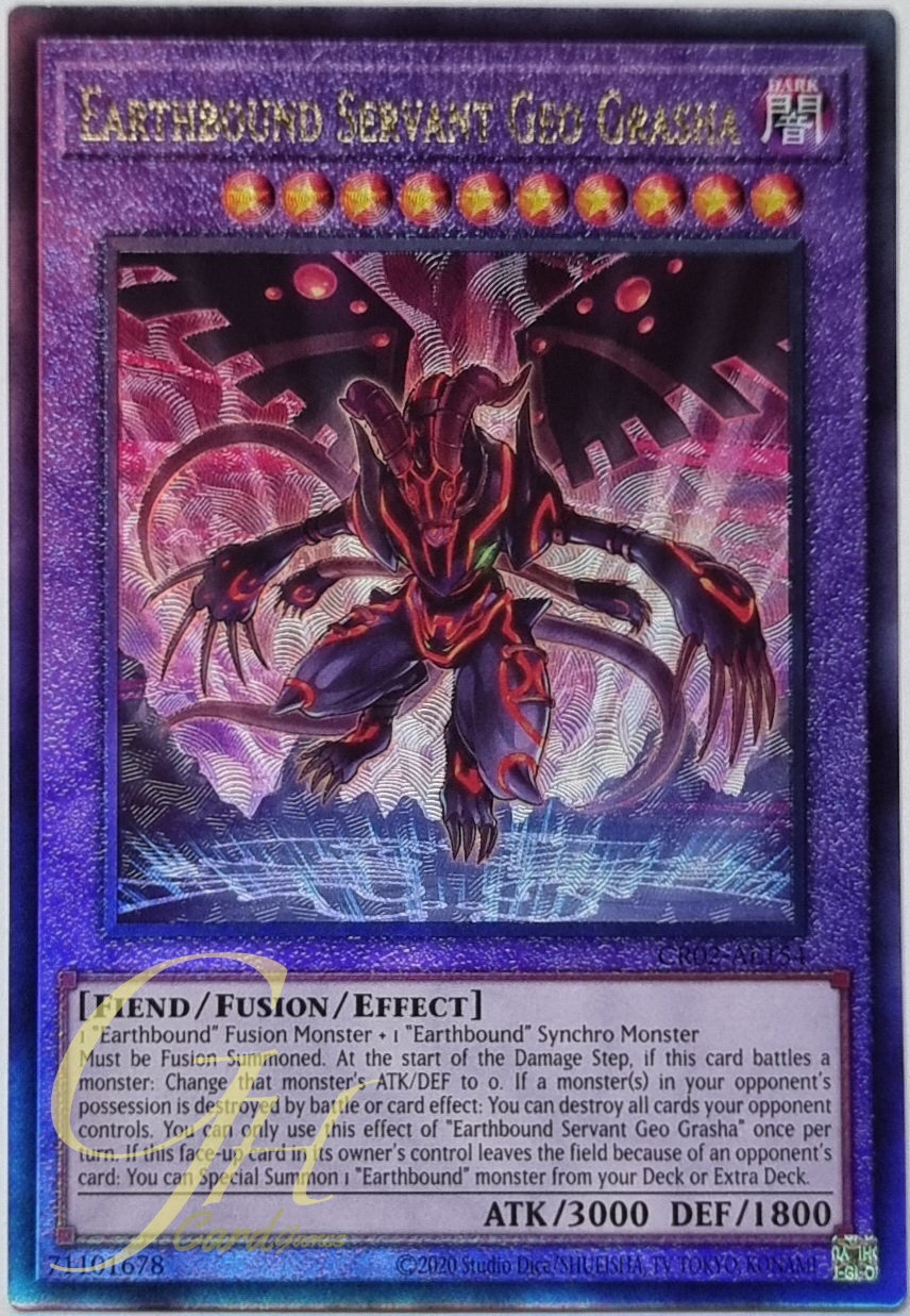 Yugioh [CR02-AE154] Earthbound Servant Geo Grasha (Ultimate Rare)