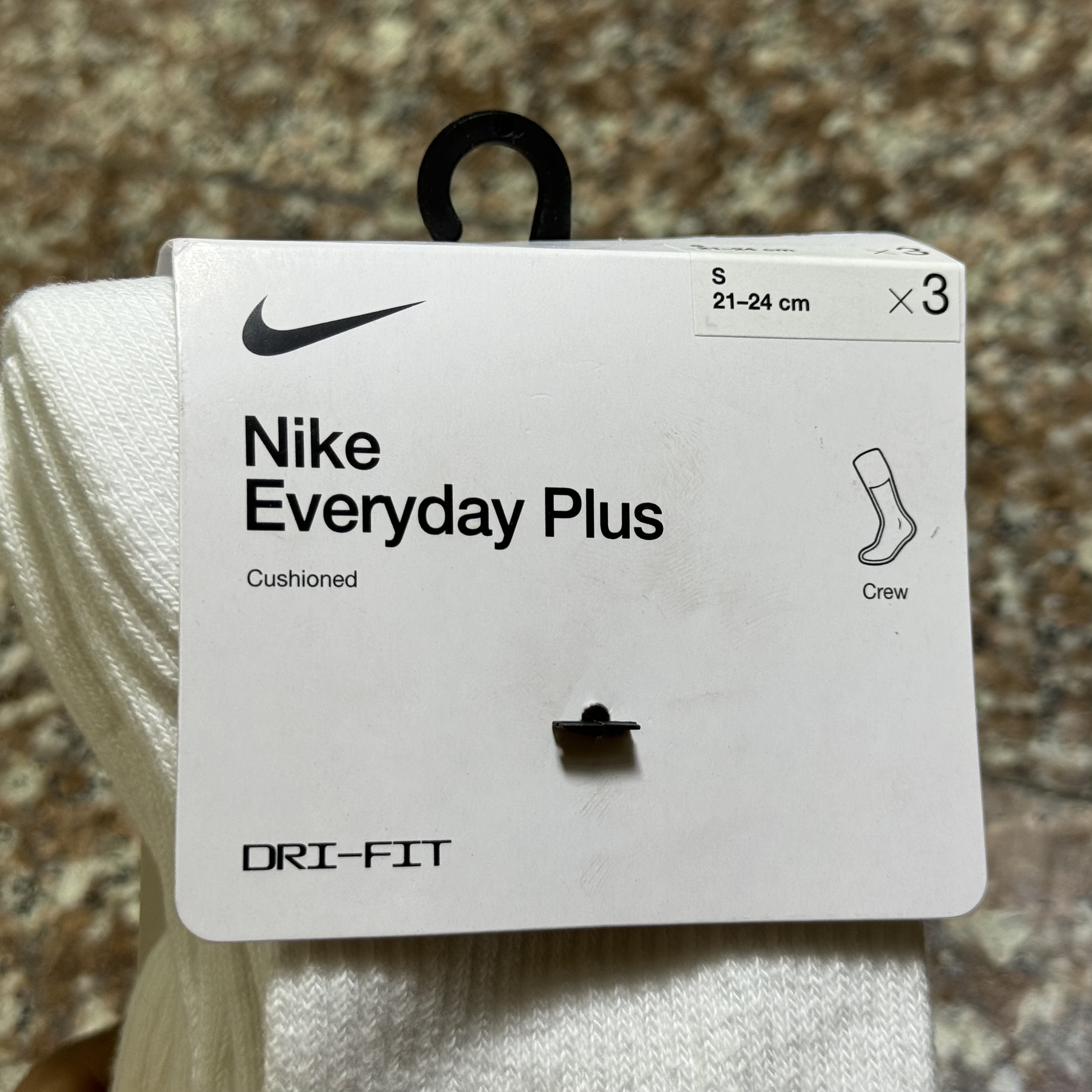 ถุงเท้า Nike EveryDay Plus Crew Socks #แพค3คู่ (S/M/L/XL)