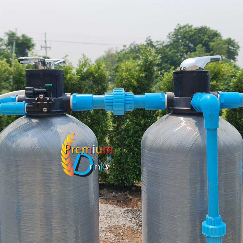 ถังกรองน้ำใช้ขนาดจุสารกรอง 50 ลิตร 2 ใบ คาร์บอน+เรซิ่น +ถังล้างสารเรซิ่น ราคาพร้อมติดตั้ง