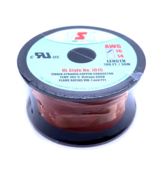 สายไฟอ่อน UL1007 ความยาวม้วนละ 100 ฟุต AWGขนาดต่างๆ (Standard Wire)