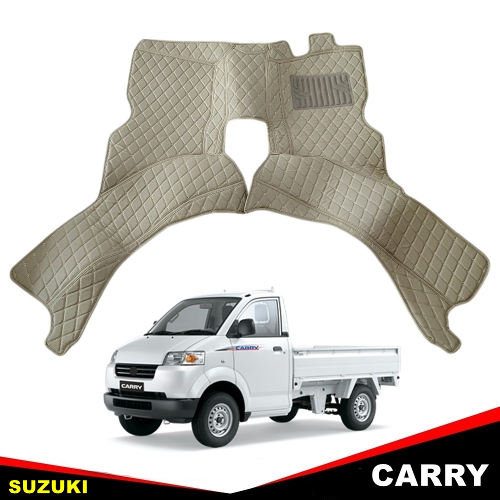 พรมรถยนต์ 6D SUZUKI CARRY 2007-15 สีครีม แผ่นเดียวจบ ครบทั้งสวย ทั้งปกป้อง 1ชิ้น