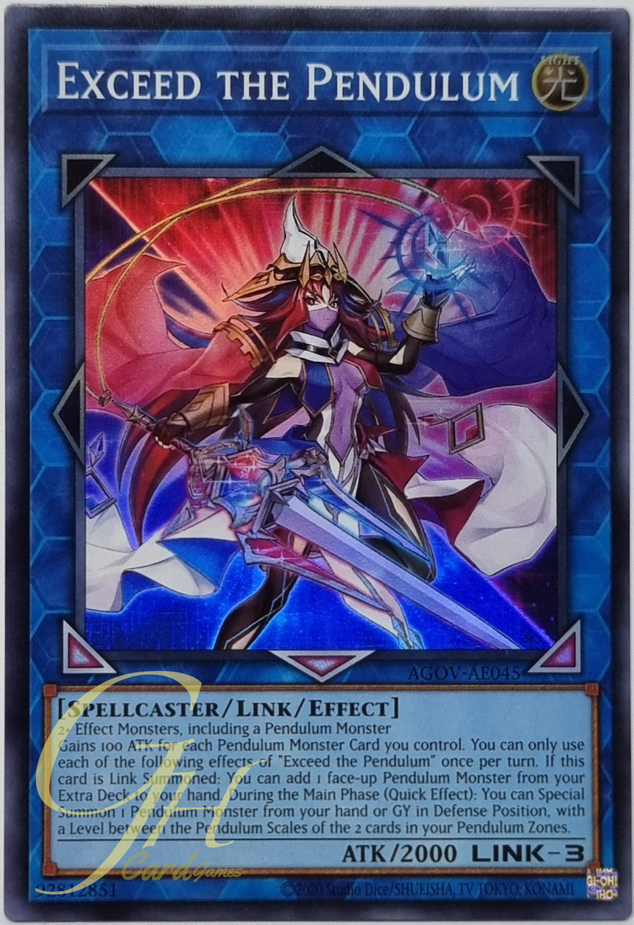 Yugioh [AGOV-AE045] Exceed the Pendulum (Super Rare)