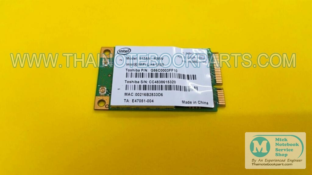 MT08844 การ์ด Wireless Lan Card Toshiba A300 A300D A305 A305D 512AN_MNW LF Card (มือสอง) 2