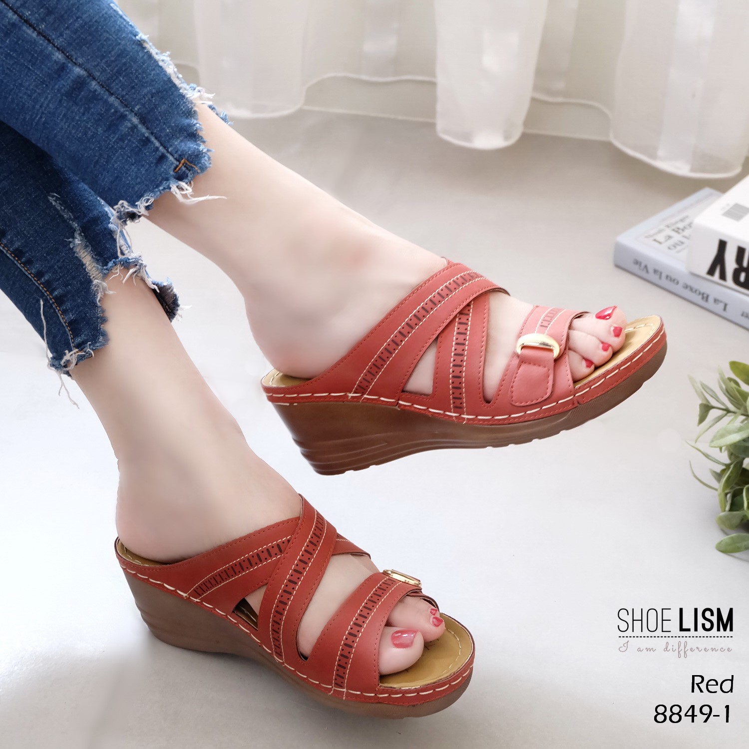 รองเท้าสุขภาพหน้าไขว้