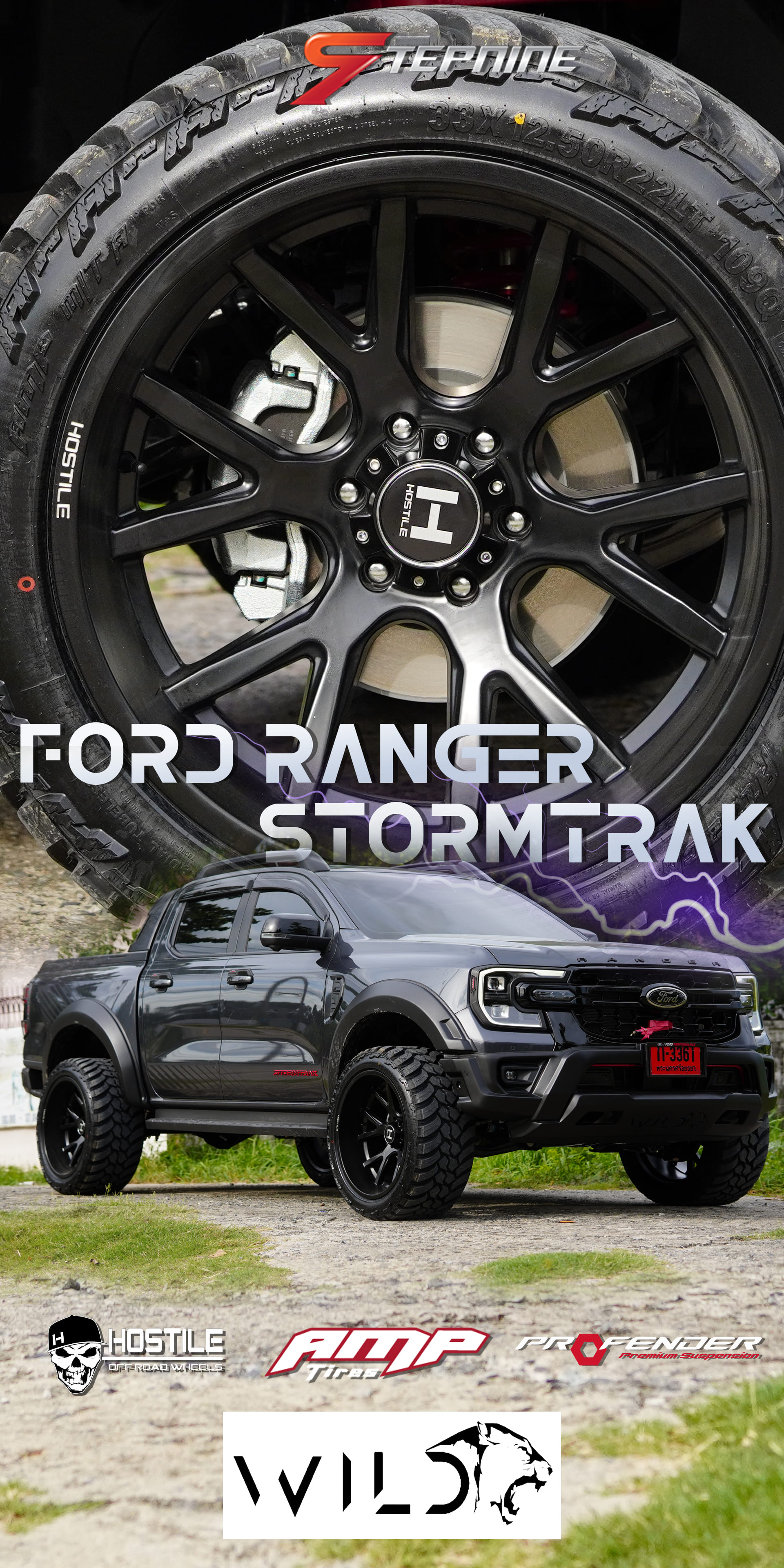 FORD RANGER STORMTRAK ป้ายแดงจากศูนย์ FC จากอยุธยา ชุดแต่งแท้ทั้งคัน