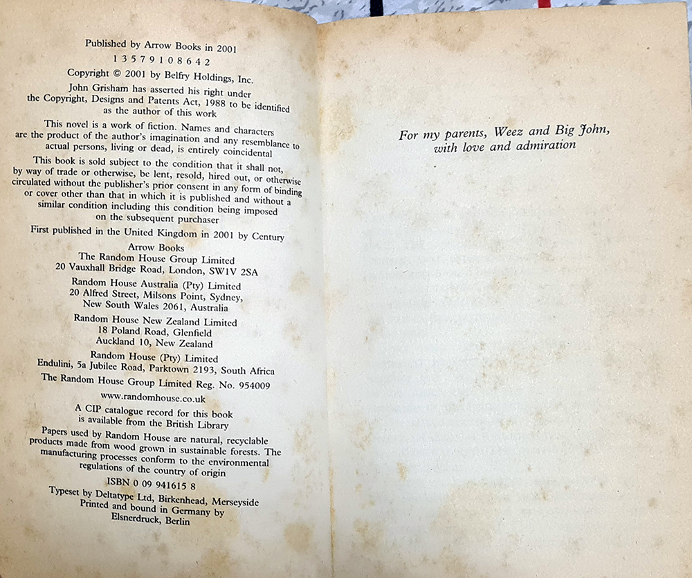 หนังสือ John Grisham ตอน A Painted House ปกอ่อน