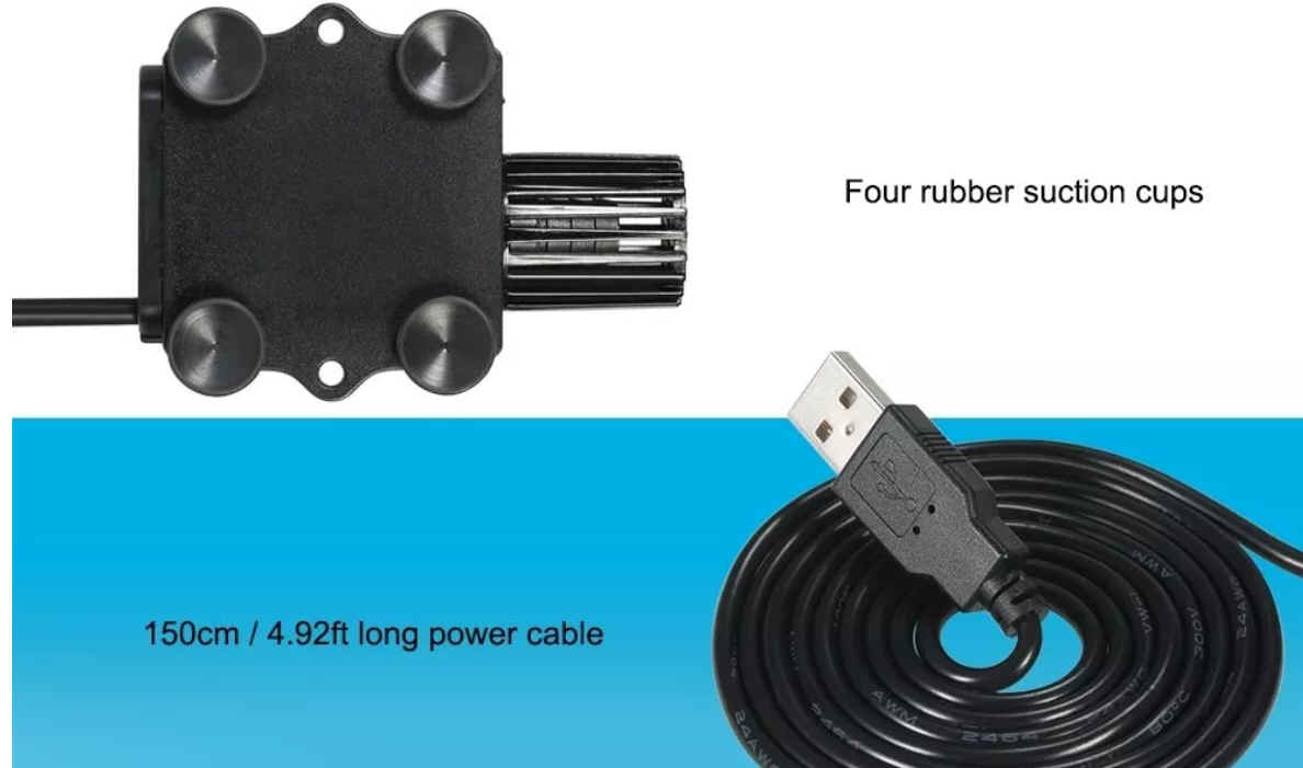ปั๊มน้ำขนาดเล็ก รุ่น DC5V 2.4W อัตราการไหลของน้ำสูงสุด: 250L/H และ Max. Lift: 200cm / 6.56 ft.