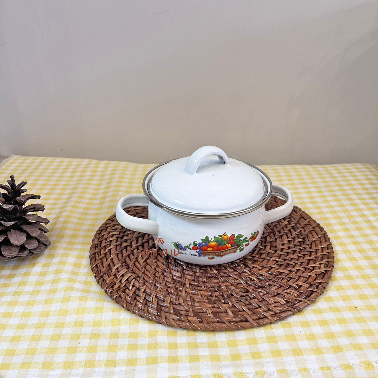 แผ่นรองจาน รองแก้ว สานจากเถาวัลย์ ถาดอาหาร พร็อพถ่ายรูป 🥗