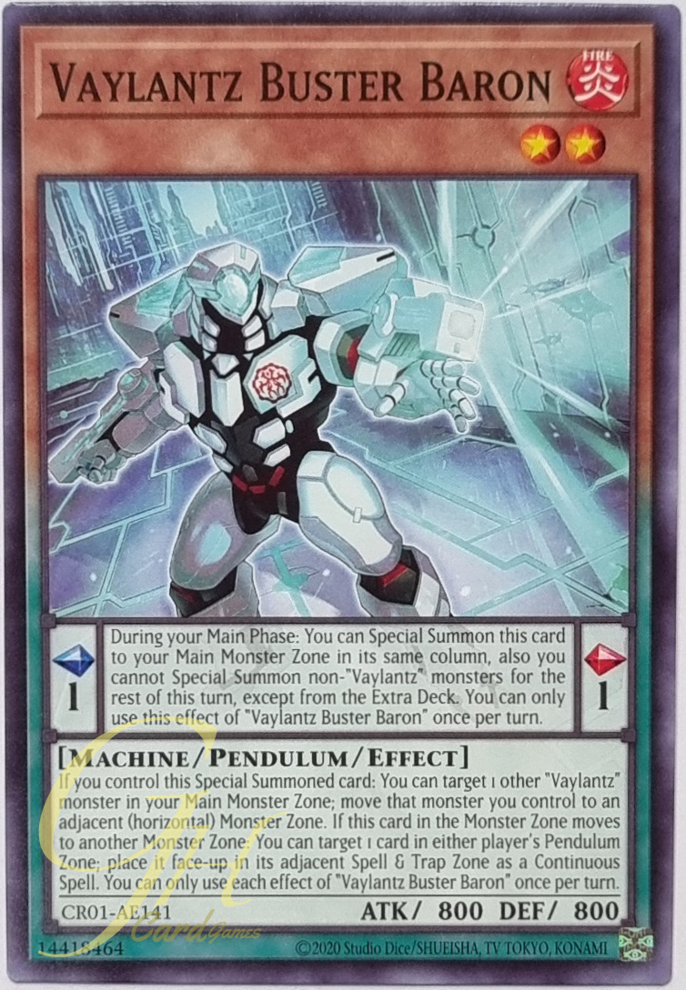 Yugioh [CR01-AE141] Vaylantz Buster Baron (Common)