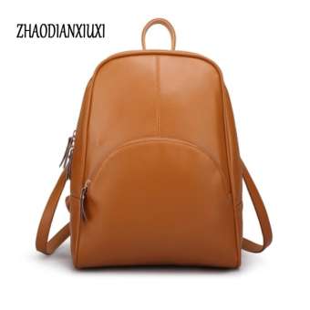 ZHAODIANXIUXI กระเป๋าหนังวัวแท้แบบเป็นกันเอง (สีเหลือง)
