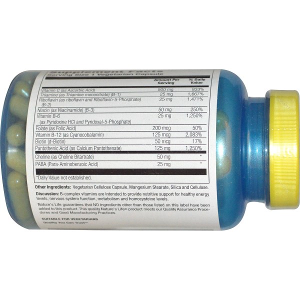 Nature's Life, Stress B Complex with C, 100 Veggie Caps