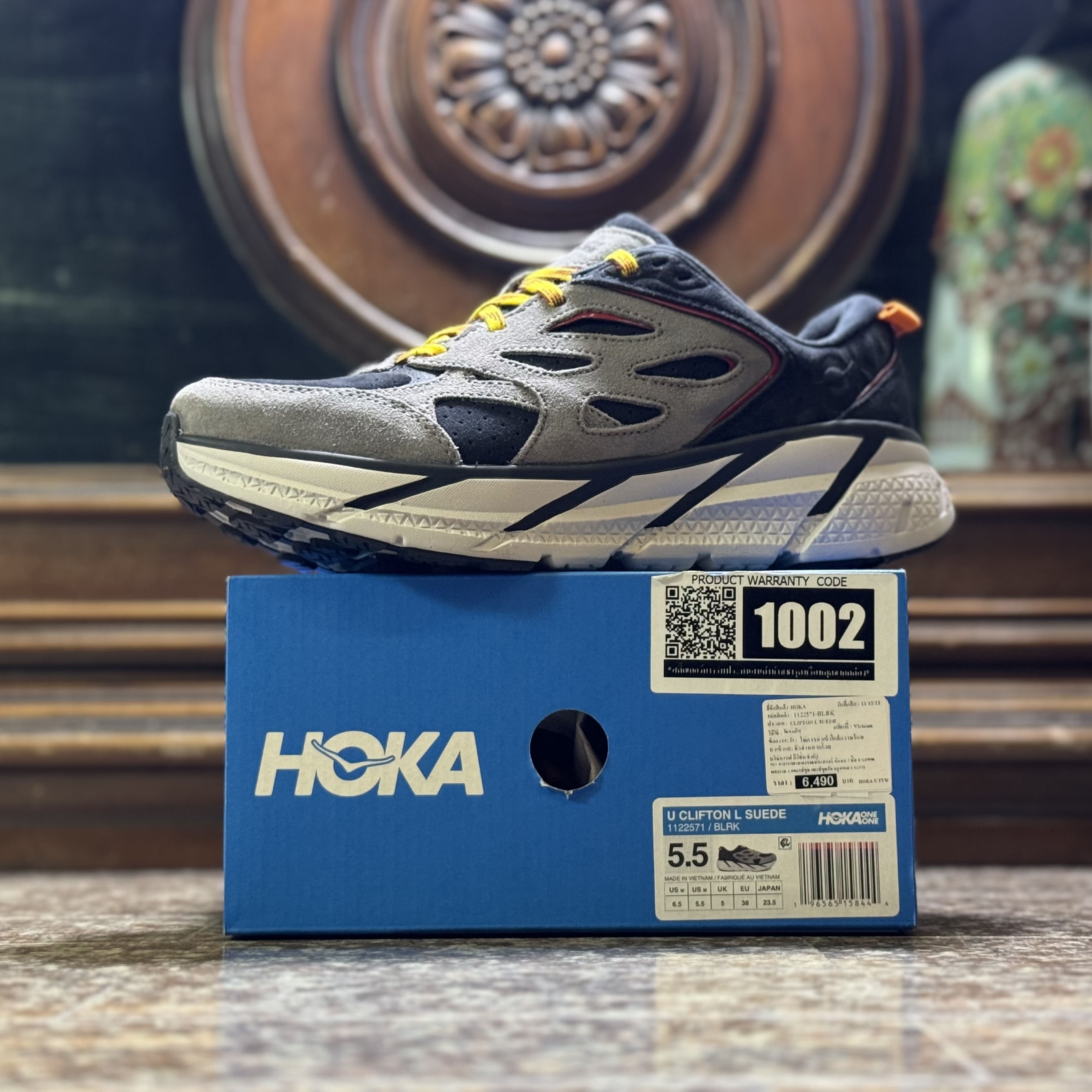 รองเท้า HOKA Clifton L Suede ‘Lunar Rock’ EXCLUSIVE (M5.5-11US)