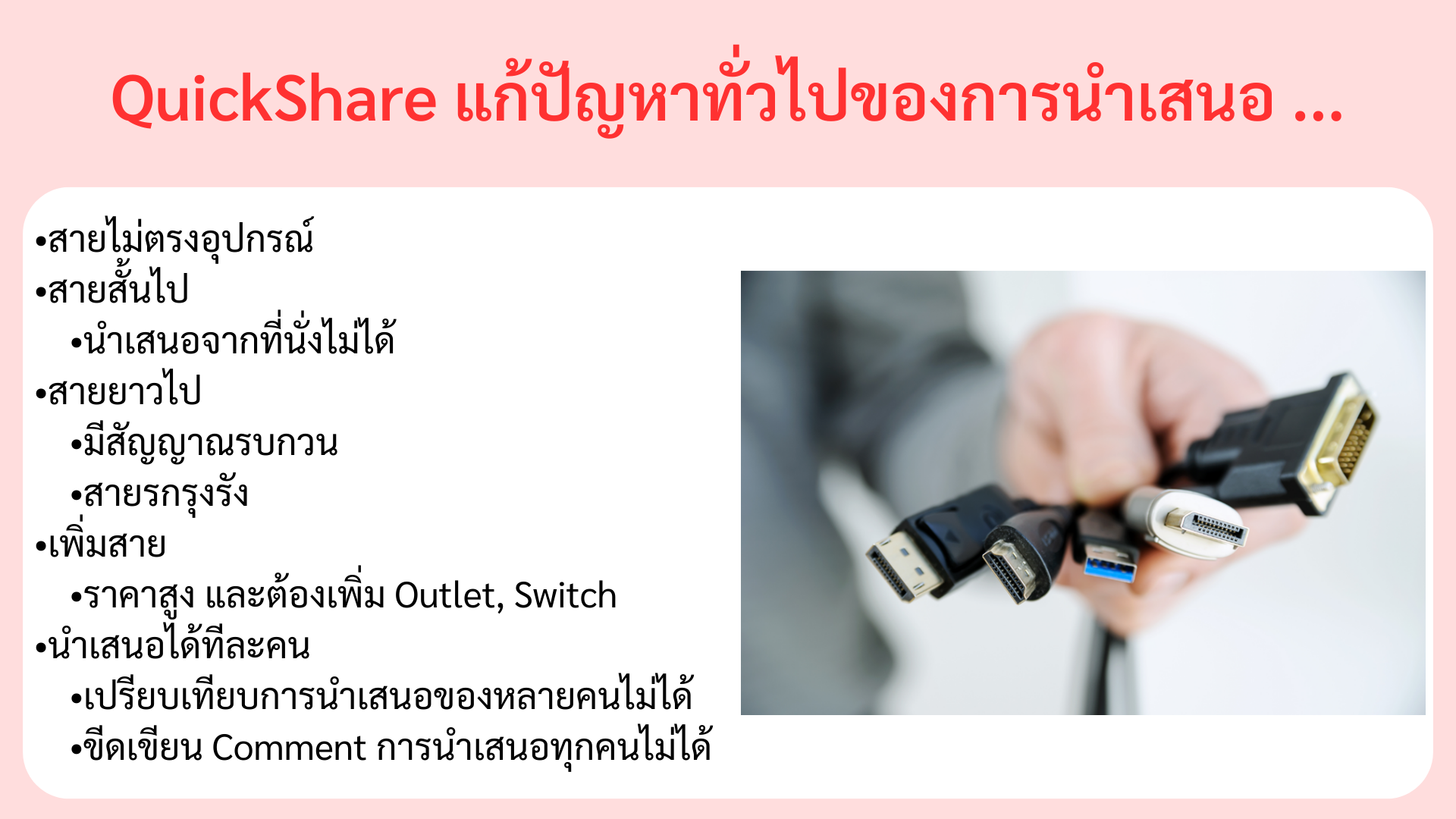 68E แก้ปัญหาการนำเสนอ