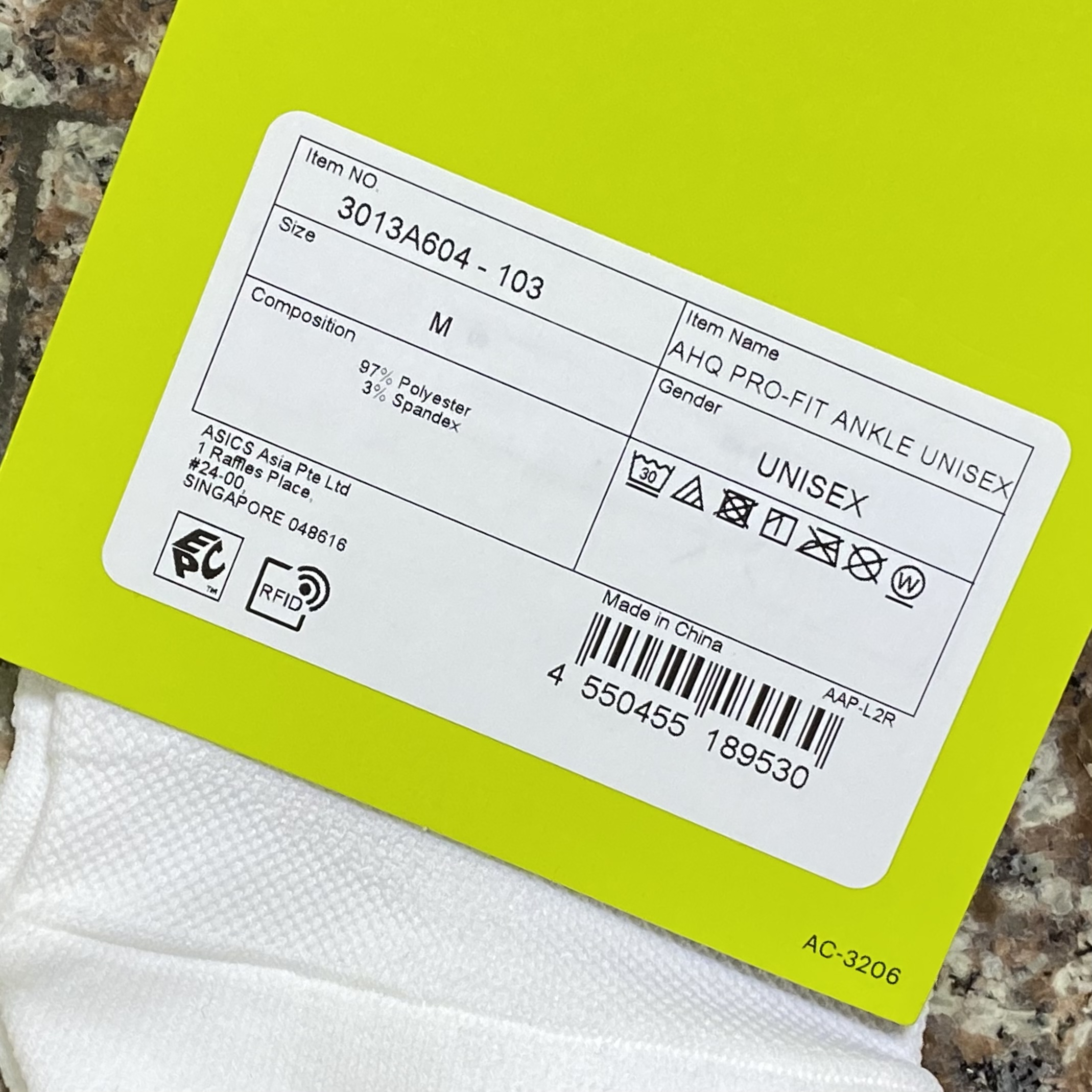 ถุงเท้าวิ่ง ASICS Pro-Fit Ankle Running Socks ‘WHITE’ (S)