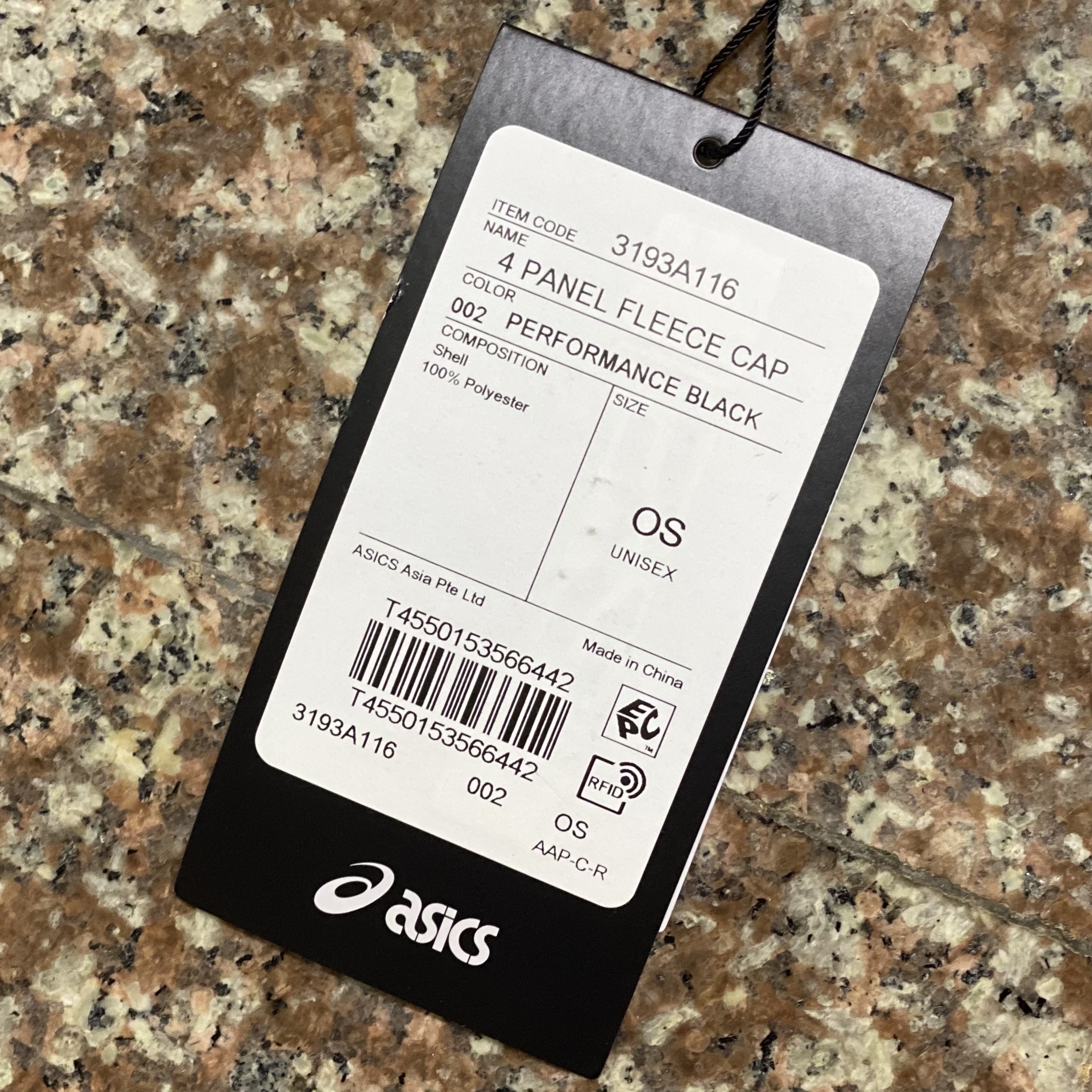 หมวก ASICS TIGER 4-Panel Fleece Cap ‘BLACK’