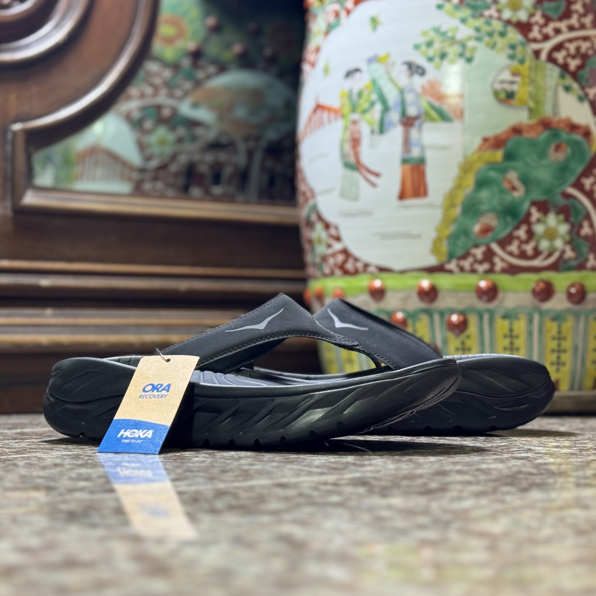 รองเท้า HOKA Ora Recovery Flip Women ‘TripleBlack’ (W8US)