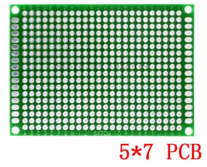 แผ่นปริ๊นอเนกประสงค์ Prototype PCB Board 2 ด้าน ขนาด 5x7 cm. สีเขียว