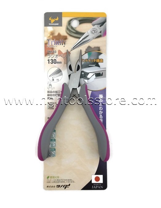 คีมปากแหลม เพาเวอร์ ขนาด 5-1/2" ยี่ห้อ TSUNODA ญี่ปุ่น