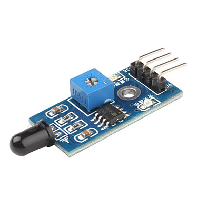 โมดูลตรวจจับเปลวไฟด้วย Infrared (IR Flame Detector Module) แบบ 4 Pin