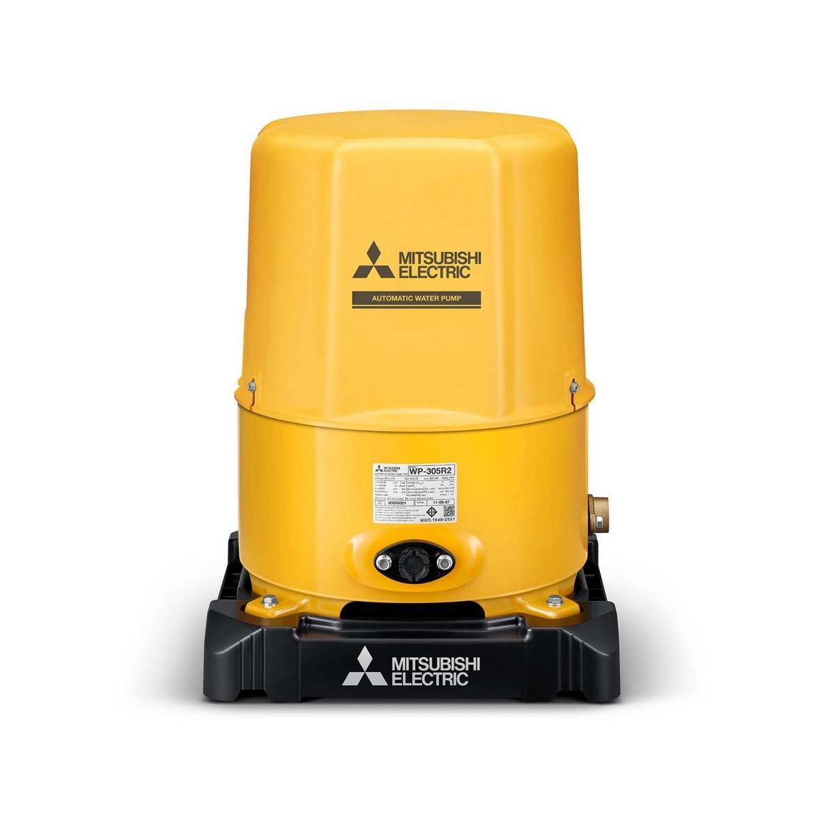 Mitsubishi MITSUBISHI ปั๊มน้ำอัตโนมัติ รุ่น WP-305R2 ขนาด 300 วัตต์ ระยะดูด 8 เมตร ระยะส่ง 22 เมตร ขนาดท่อ 25 มม. ปริมาณน้ำ 63 ลิตร/นาที (สูงสุด), 53 ลิตร/นาที (ระยะ 12 เมตร) สำหรับบ้าน 2-3 ชั้น จุดที่ใช้น้ำ 1-7 จุด (มิตซูบิชิ)