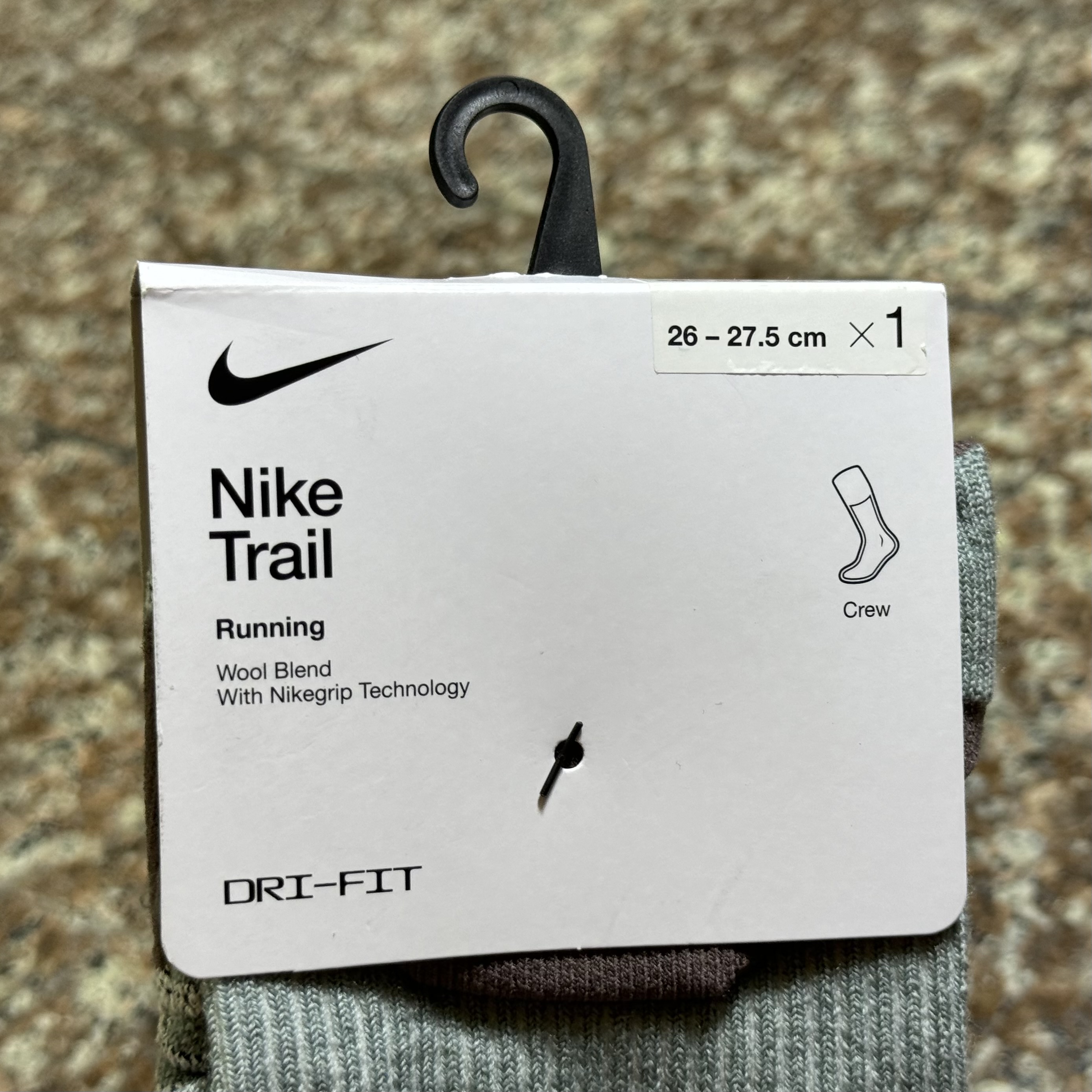 ถุงเท้าวิ่ง Nike Trail Running Crew Socks ‘MICA GREEN’ (M,L)