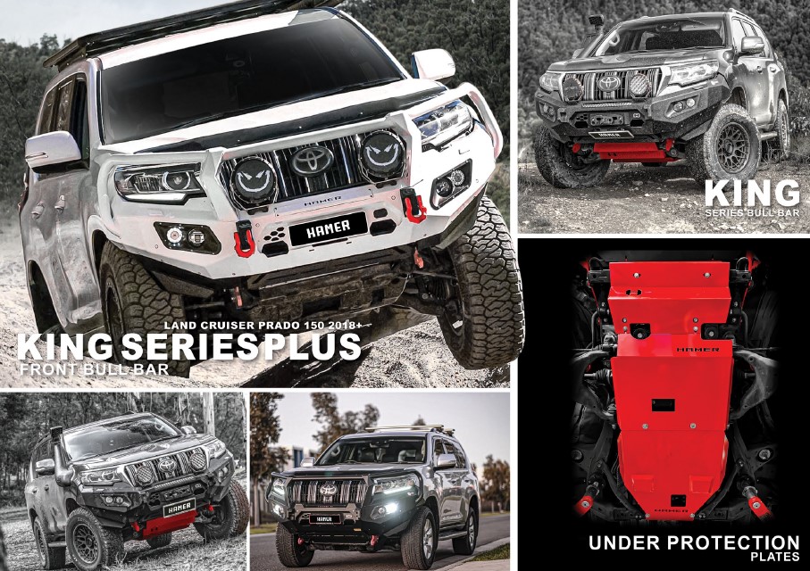 KING SERIES BULL BAR & KING SERIES PLUS FRONT BULL BAR LAND CRUISER PRADO 150 2018+