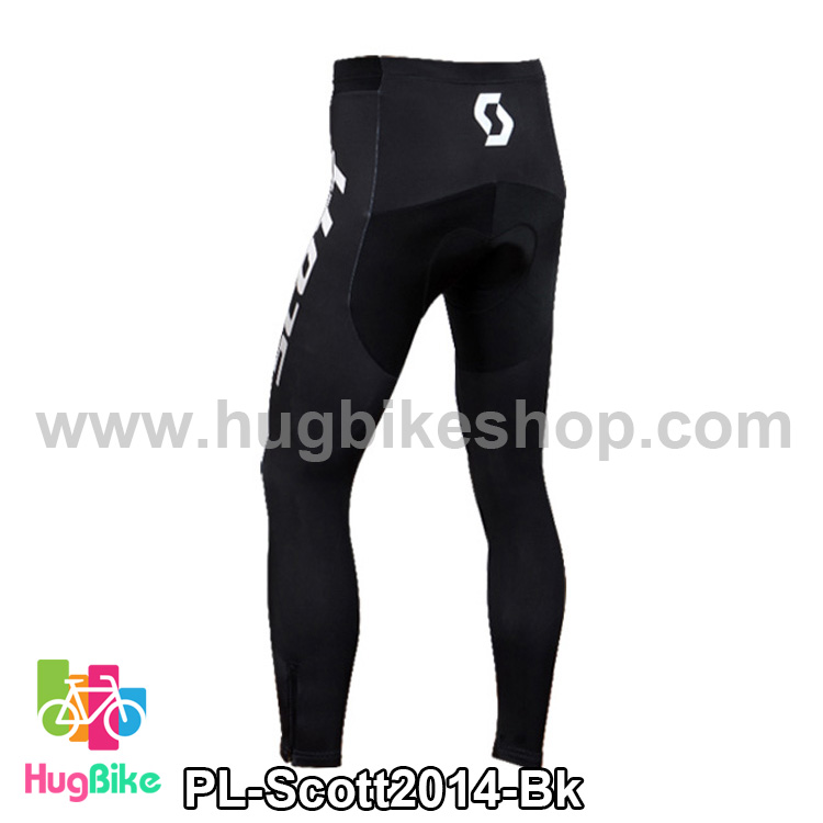 กางเกงจักรยานขายาวทีม Scott 14 (01) สีดำ