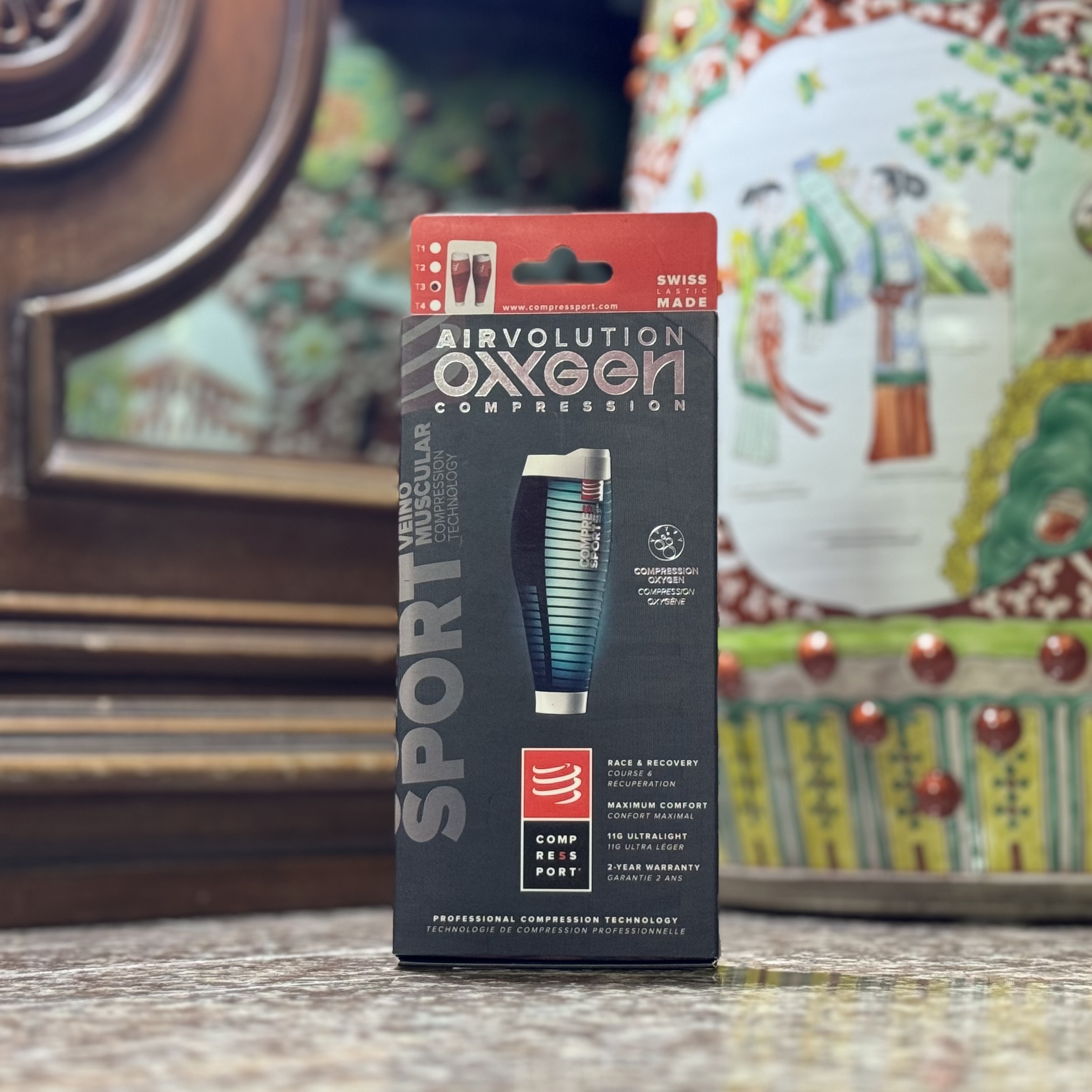 ซัพพอร์ตน่อง Compressport R2 Oxygen Calf Sleeve ‘Summer Orange’ (T4)