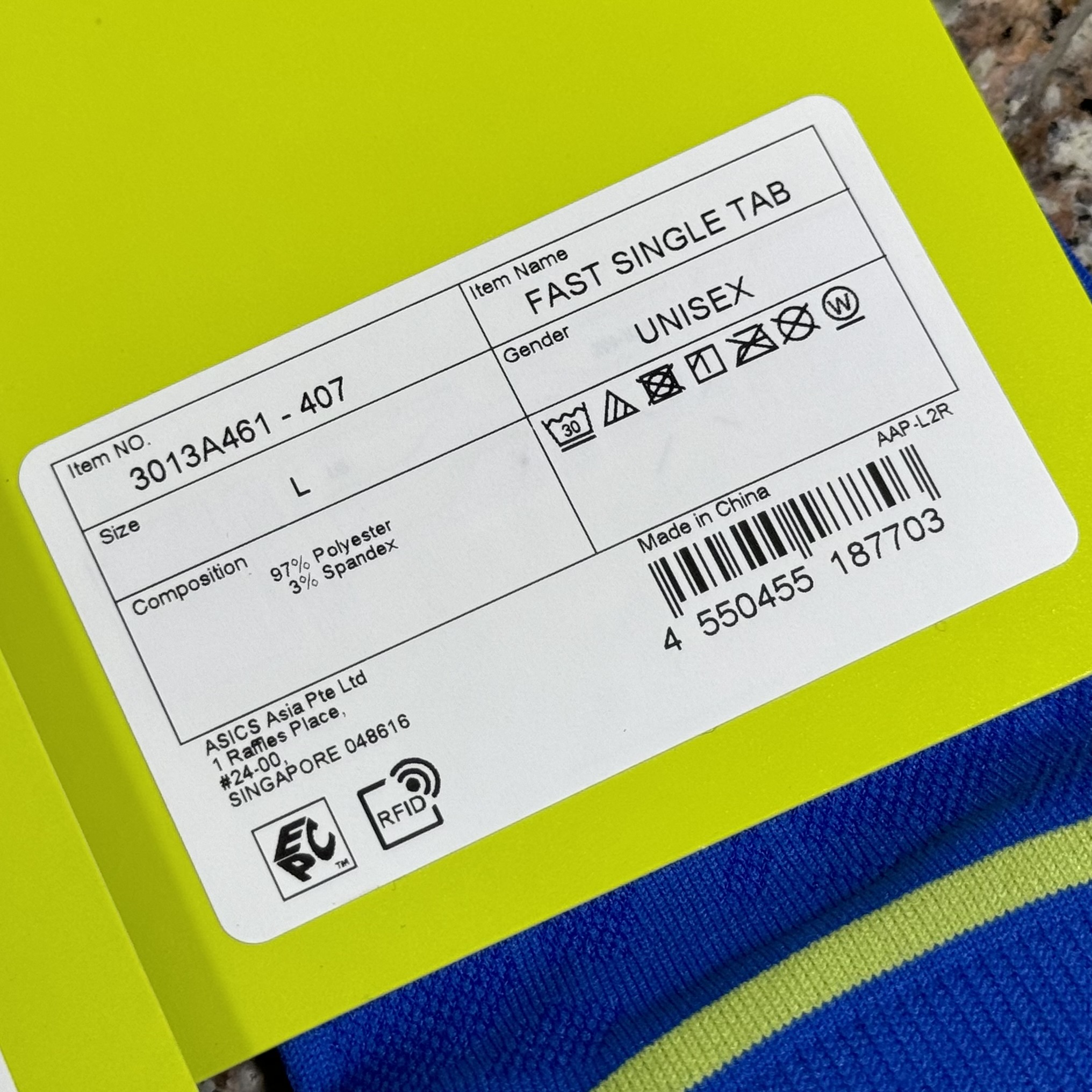 ถุงเท้าวิ่ง ASICS Fast Single Tab Running Socks ‘BLUE’ (M,L)