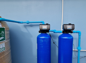 ชุดถังกรองน้ำภายในบ้าน2ถังขนาดจุสาร50ลิตรAUTO+เครื่องกรองน้ำ7ขั้นตอนระบบUF