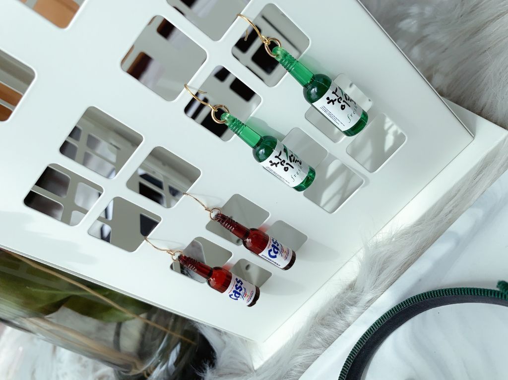 ต่างหูโซจูและเบียร์