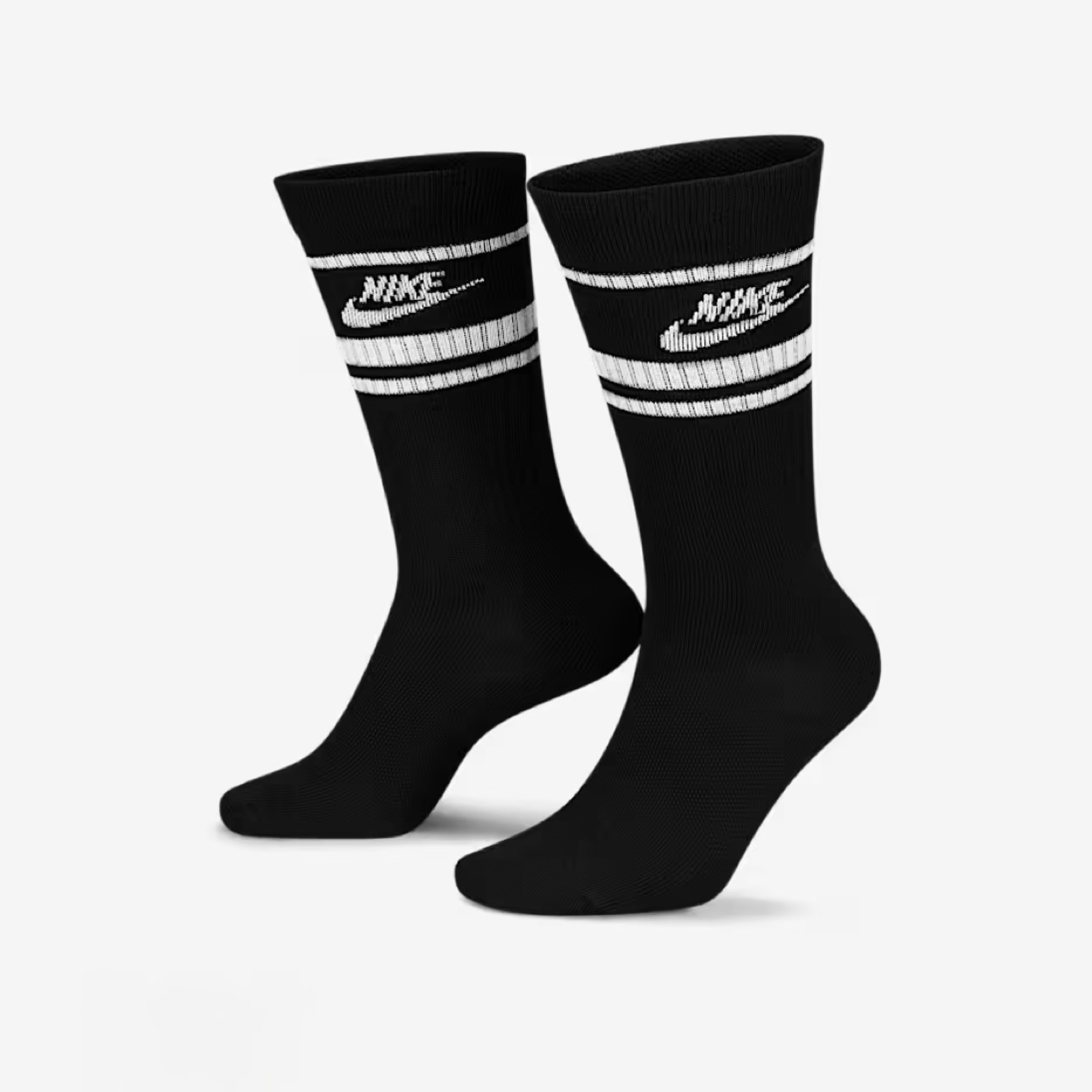 ถุงเท้า Nike Dri-Fit Swoosh Fly Crew Socks ‘BLACK’ (M,L)