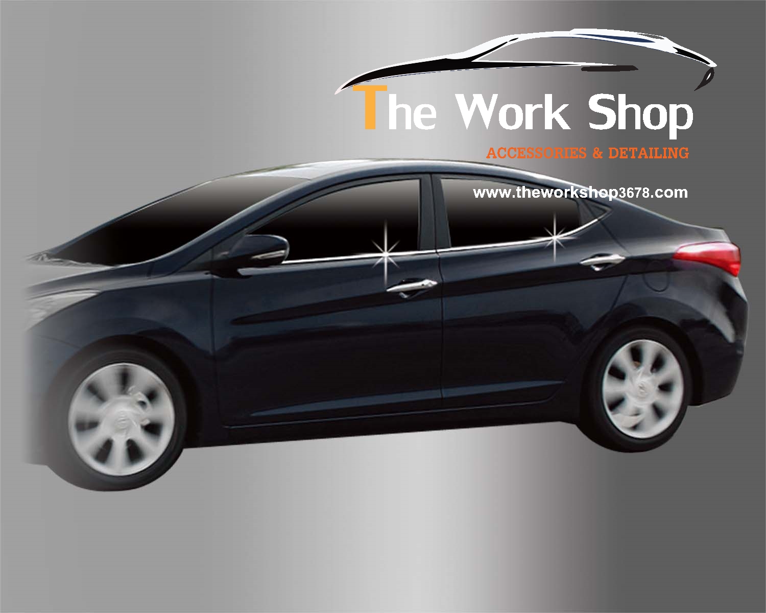 Window Accent for Elantra ( ชุดโครเมี่ยมแต่งขอบกระจกด้านล่าง )