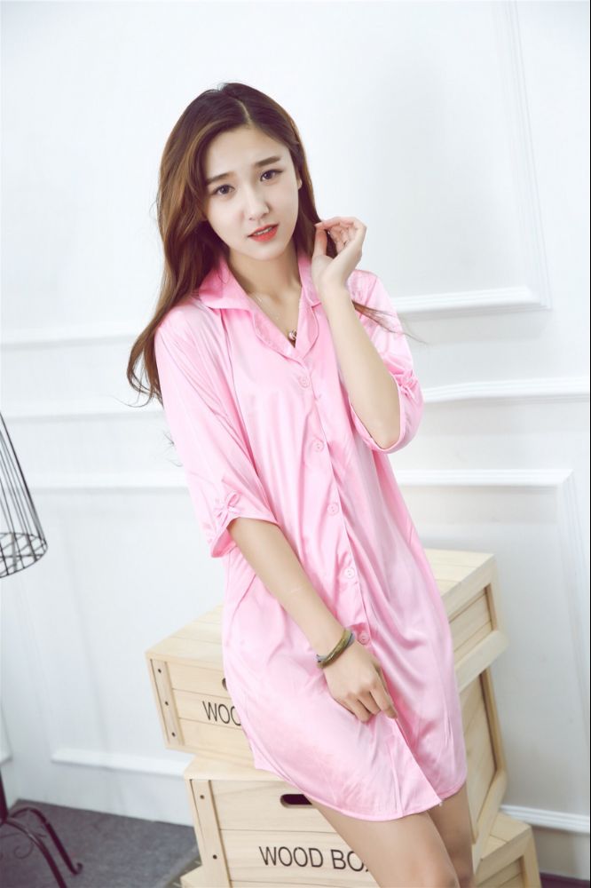 ชุดนอนเดรสเชิ้ต