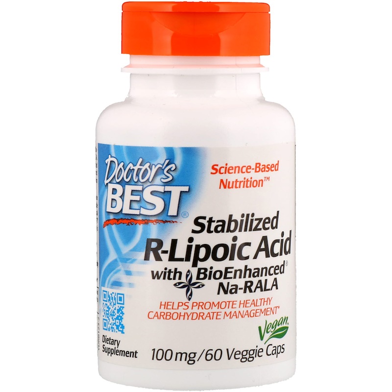 Doctor's Best, Stabilized R-Lipoic Acid with BioEnhanced Na-RALA, 100 mg