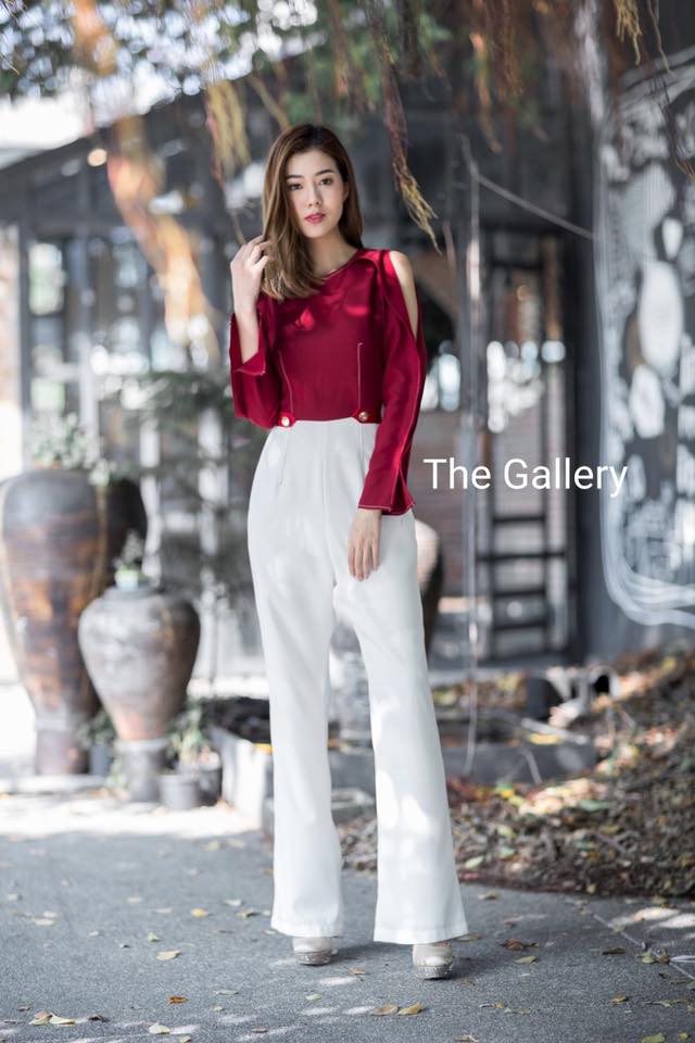 ชุดจั้มสูทขายาวตัดต่อสี