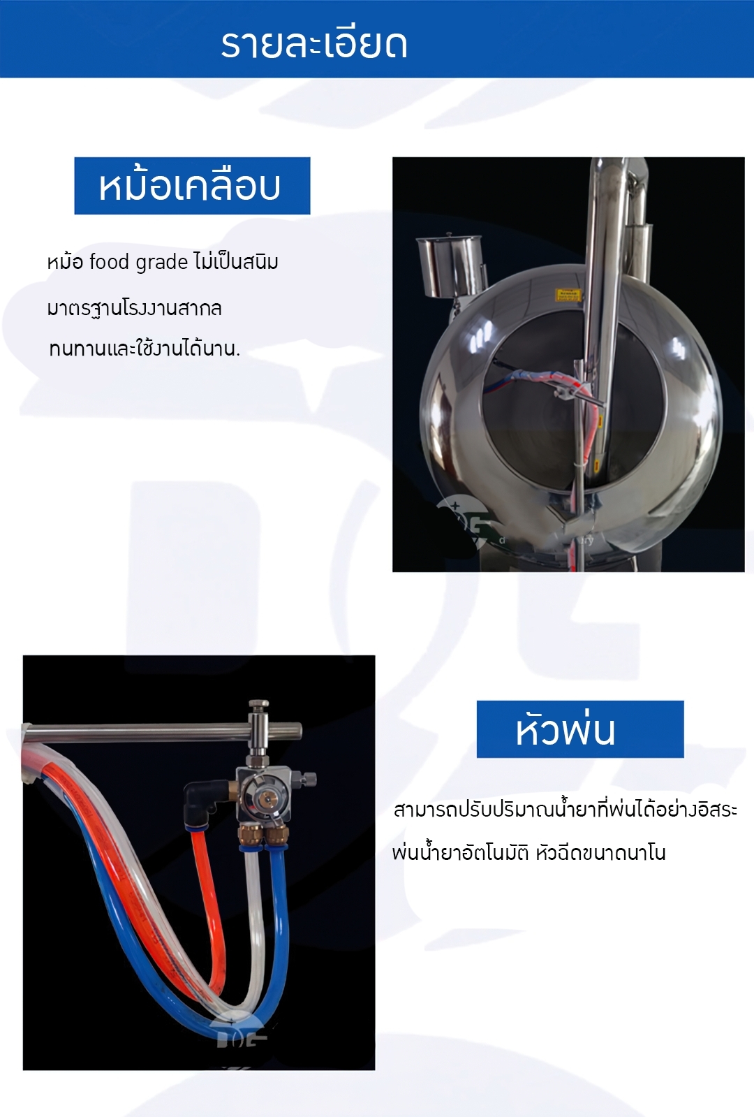 16893 เครื่องเคลือบยาเม็ด เครื่องครอบเคลือบสียาเม็ดอัตโนมัติ รุ่นBYC-600 Tablet coating machine