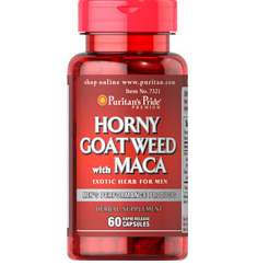 Puritan's Pride Horny Goat Weed with Maca 500 mg / 300 mg 60 Capsules
