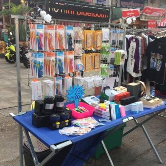 โต๊ะขายของแบบพับเก็บได้ ใช้ขายของตลาดนัด พกพาสะดวก ขนาด 1 เมตร