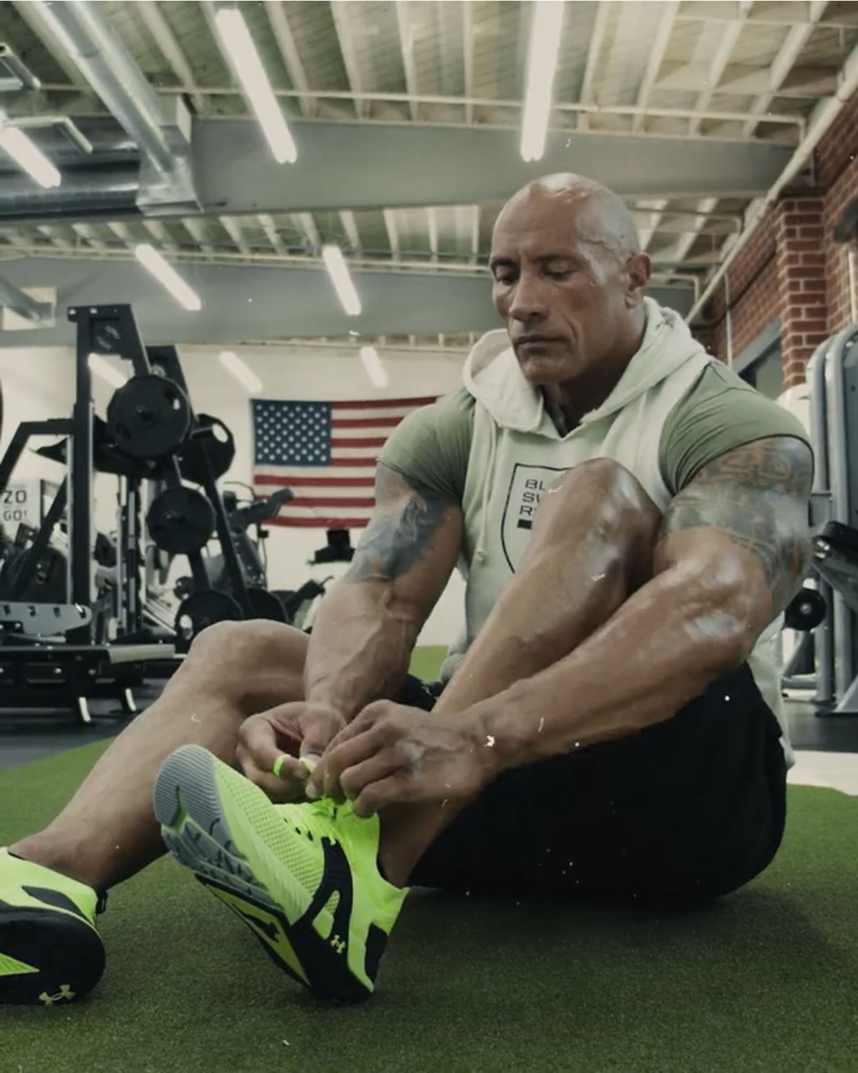 รองเท้าเทรนนิ่ง Under Armour Project Rock 4 ‘GREEN’ (M8US)