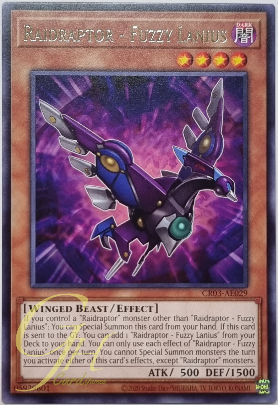 Yugioh [CR03-AE029] Raidraptor - Fuzzy Lanius (Rare)
