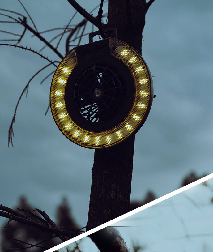 Portable Wild Land Disc Fan Light LED Camping Lantern