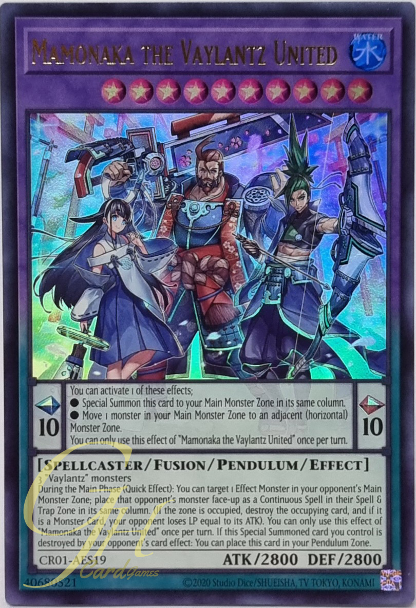 Yugioh [CR01-AES19] Mamonaka the Vaylantz United (Ultra Rare)