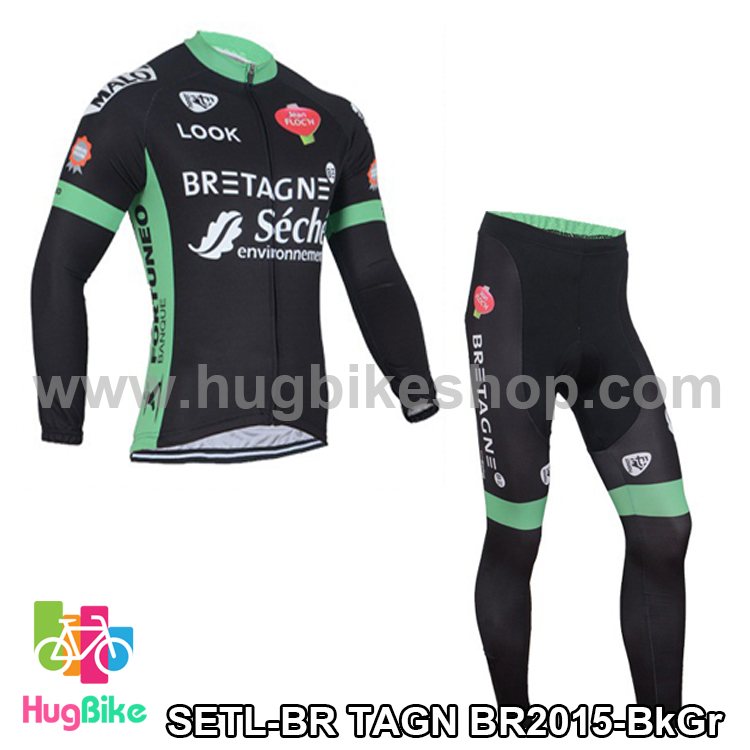 ชุดจักรยานแขนยาวทีม BR TAGN BR 15 สีดำเขียว