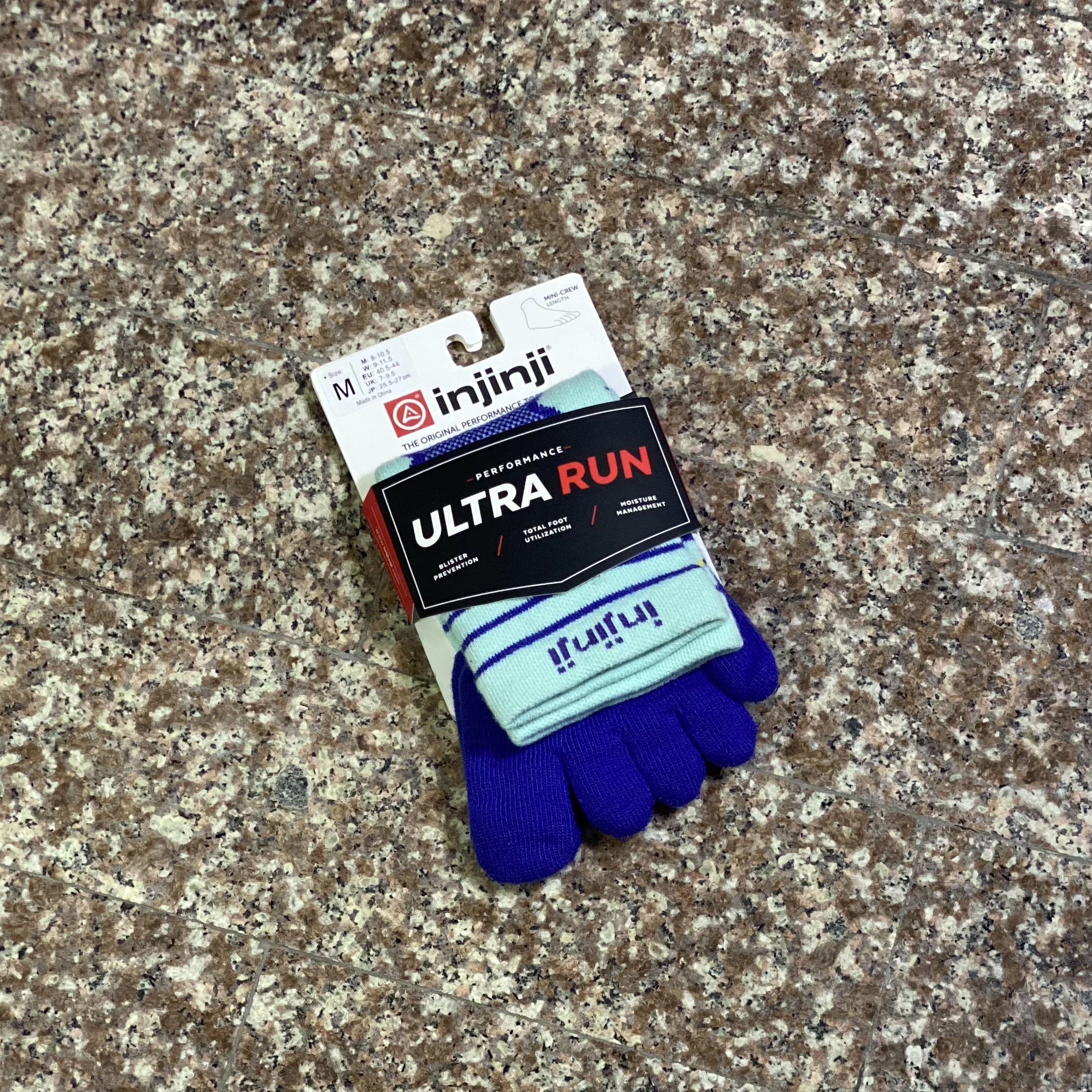 ถุงเท้าวิ่ง Injinji Ultra Run Mini Crew Socks (L)