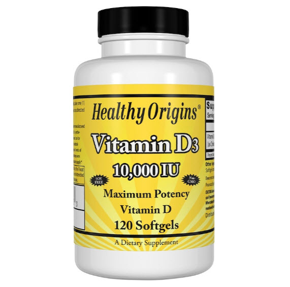 Healthy Origins, Vitamin D3, 10,000 IU, 120 Softgels
