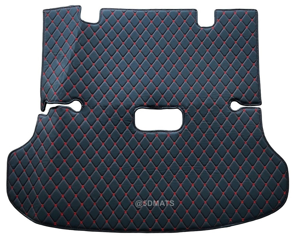 พรมปูพื้นรถยนต์ 6D ISUZU MU-7 พรม6D อีซูซุ มิวเซเว่น สีดำด้ายแดง เต็มคัน